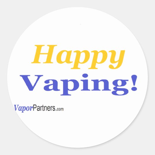 Happy Vapingスタンプ ラウンドシール (正面)