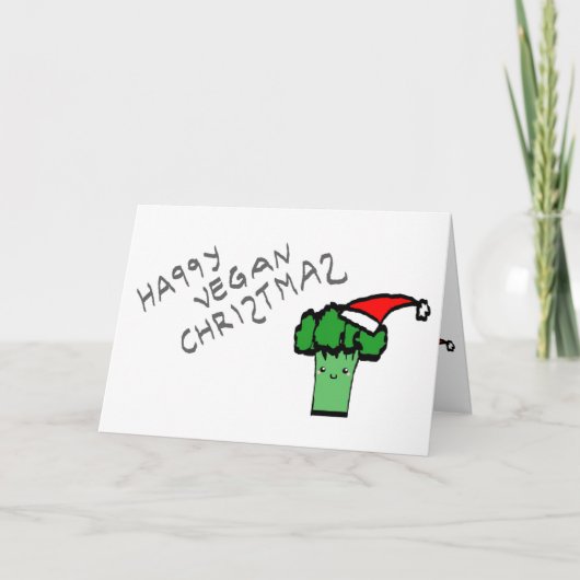 Happy vegan Christmas シーズンカード (正面)