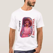 Happy Velentine's Day – の思気にいやり Tシャツ (正面)