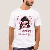 Happy Velentine's Day -ハートのDelight Love Tシャツ (正面)