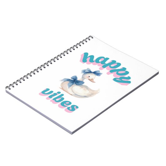 Happy Vibes Duck Notebook ノートブック (左側)