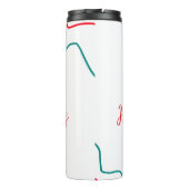 Happy Vibes holiday couple name date wedding red  タンブラー (裏面)