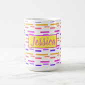 Happy Vibes Jessicaあなたの名前を追加コーヒーマグカップ コーヒーマグカップ (中央)