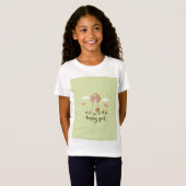 "Happy Vibes Only"女子Tシャツ – かわいい&カラーフ Tシャツ (正面フル)