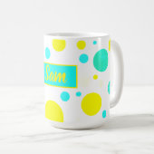 Happy Vibes Samあなたの名前を追加コーヒーマグカップ コーヒーマグカップ (正面右)