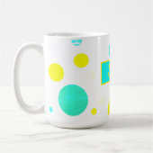 Happy Vibes Samあなたの名前を追加コーヒーマグカップ コーヒーマグカップ (左)