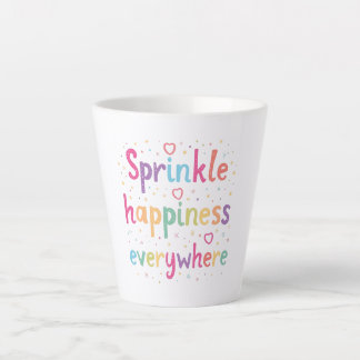 Happy Vibes Sprinkle Happiness Confetti Art カフェラテマグ