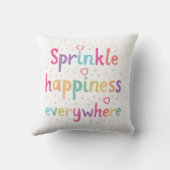 Happy Vibes Sprinkle Happiness Confetti Art クッション (裏面)