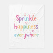 Happy Vibes Sprinkle Happiness Confetti Art フリースブランケット (正面)