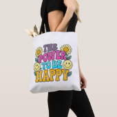 Happy Vibes Tote Bag トートバッグ (クローズアップ)