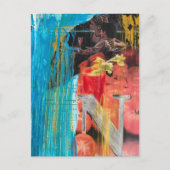 Happy Vintage Couple Date Night and Drinks ポストカード (正面)