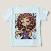 Happy Violin Girl Cartoon for Music Lovers (デザイン裏面)