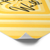 HAPPY WALLイエローウォールアートポスター ポスター (角)