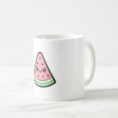 Happy Watermelon – Cute Kawaii Illustration コーヒーマグカップ (正面右)