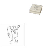 Happy Waving Mailbox Stamp ラバースタンプ (押印)