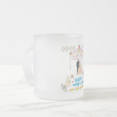 Happy Wedding フロストガラス コーヒーマグ – ロマンティック フロストグラスマグカップ (正面左)