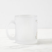 Happy Wedding フロストガラス コーヒーマグ – ロマンティック フロストグラスマグカップ (左)