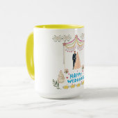 Happy wedding マグカップ (正面左)