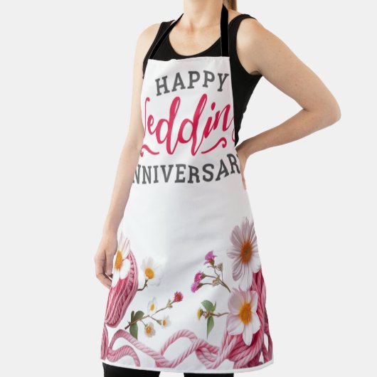 Happy wedding anniversary  エプロン (インサイチュ)