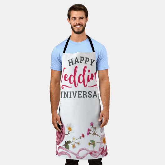 Happy wedding anniversary  エプロン (着用した状態)