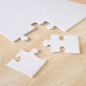 Happy wedding anniversary orange pastel lines name ジグソーパズル (側面)