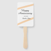 Happy wedding anniversary orange pastel lines name ハンドファン (裏面)