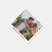 Happy Wedding Couple Photo スタンダードカクテルナプキン (角)