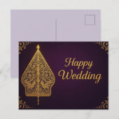 Happy Wedding Greeting Cards  ポストカード (正面/裏面)