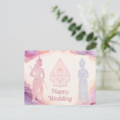 Happy Wedding Greeting cards  ポストカード (スタンド正面)