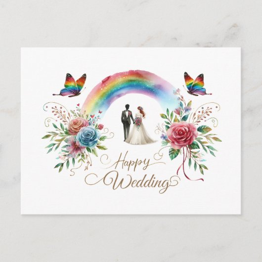 Happy wedding Greeting cards  ポストカード (正面)