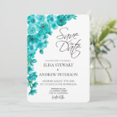 Happy Wedding Romantic Floral Wedding 招待状 (スタンド正面)