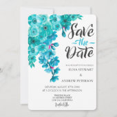 Happy Wedding Romantic Floral Wedding 招待状 (正面)