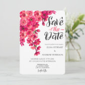 Happy Wedding Romantic Floral Wedding 招待状 (スタンド正面)