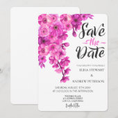 Happy Wedding Romantic Floral Wedding 招待状 (正面/裏面)