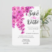 Happy Wedding Romantic Floral Wedding 招待状 (スタンド正面)