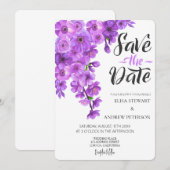 Happy Wedding Romantic Floral Wedding 招待状 (正面/裏面)