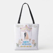 Happy Wedding Tote Bag – White Background Wedding  トートバッグ (裏面)