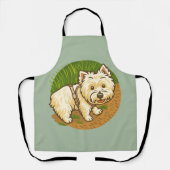 Happy Westie on Nature Trail エプロン (正面)