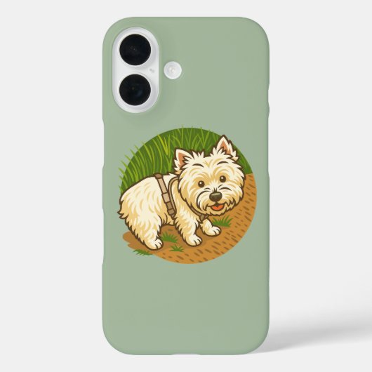 Happy Westie on Nature Trail Case-Mate iPhoneケース (裏面)