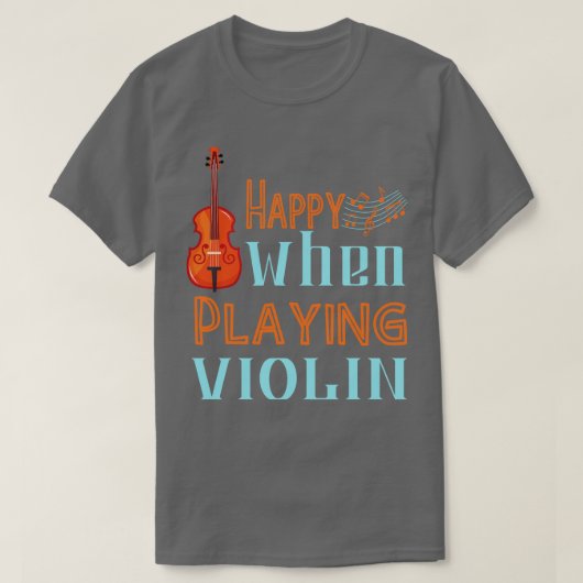 Happy when 遊s Violin Tシャツ (デザイン正面)