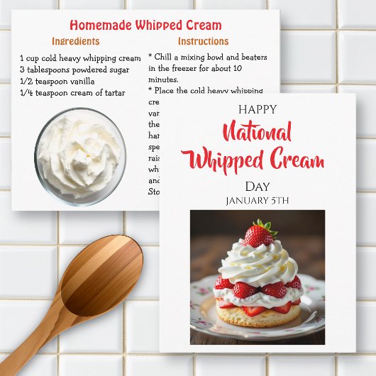 Happy Whipped Cream Day | January 5th ポストカード