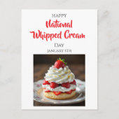 Happy Whipped Cream Day | January 5th ポストカード (正面)