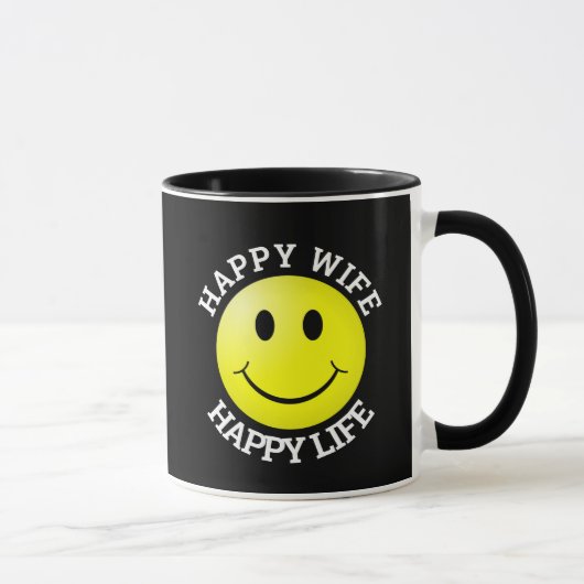 HAPPY WIFE HAPPY LIFE COFFEE MUG マグカップ (右)