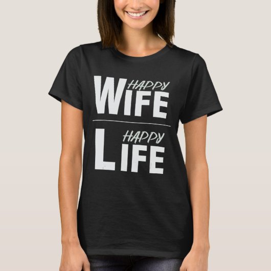 Happy wife happy life tシャツ (正面)