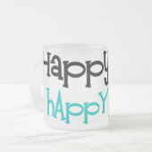 Happy Wife, happy Life-Tasse フロストグラスマグカップ (正面左)