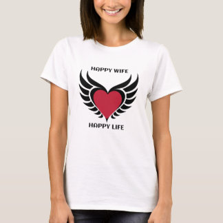 Happy Wife Happy Life - WingsT-Shirtハート Tシャツ