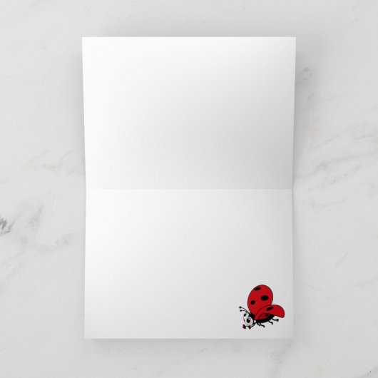 Happy Wings Ladybug  カード (内部)