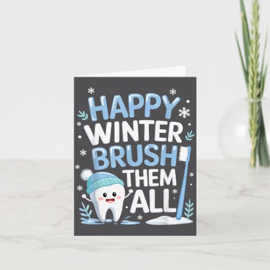 Happy Winter Bruhem All Teeth Dental Dentist Chris カード (正面)