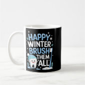 Happy Winter Bruhem All Teeth Dental Dentist Chris コーヒーマグカップ (左)