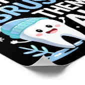 Happy Winter Bruhem All Teeth Dental Dentist Chris ポスター (角)